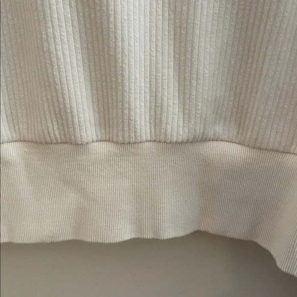 Holiday clean out!! VARLEY Maguire Cream Ribbed Quarter-Zip Sweater SMALL EUC - Picture 9 of 10